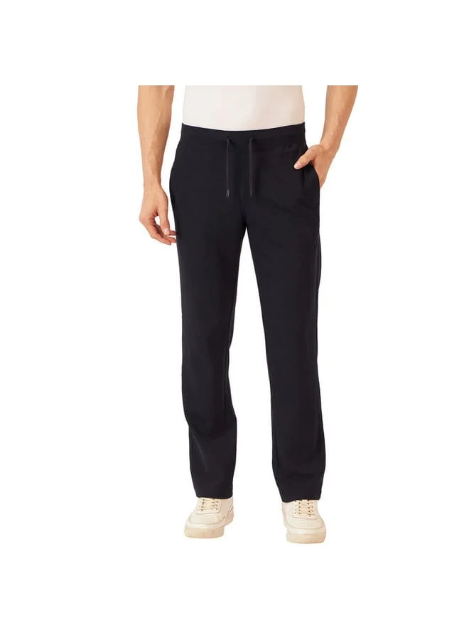 fahrenheit Fahrenheit Textured Track Pants with Drawstring Closure and Pockets