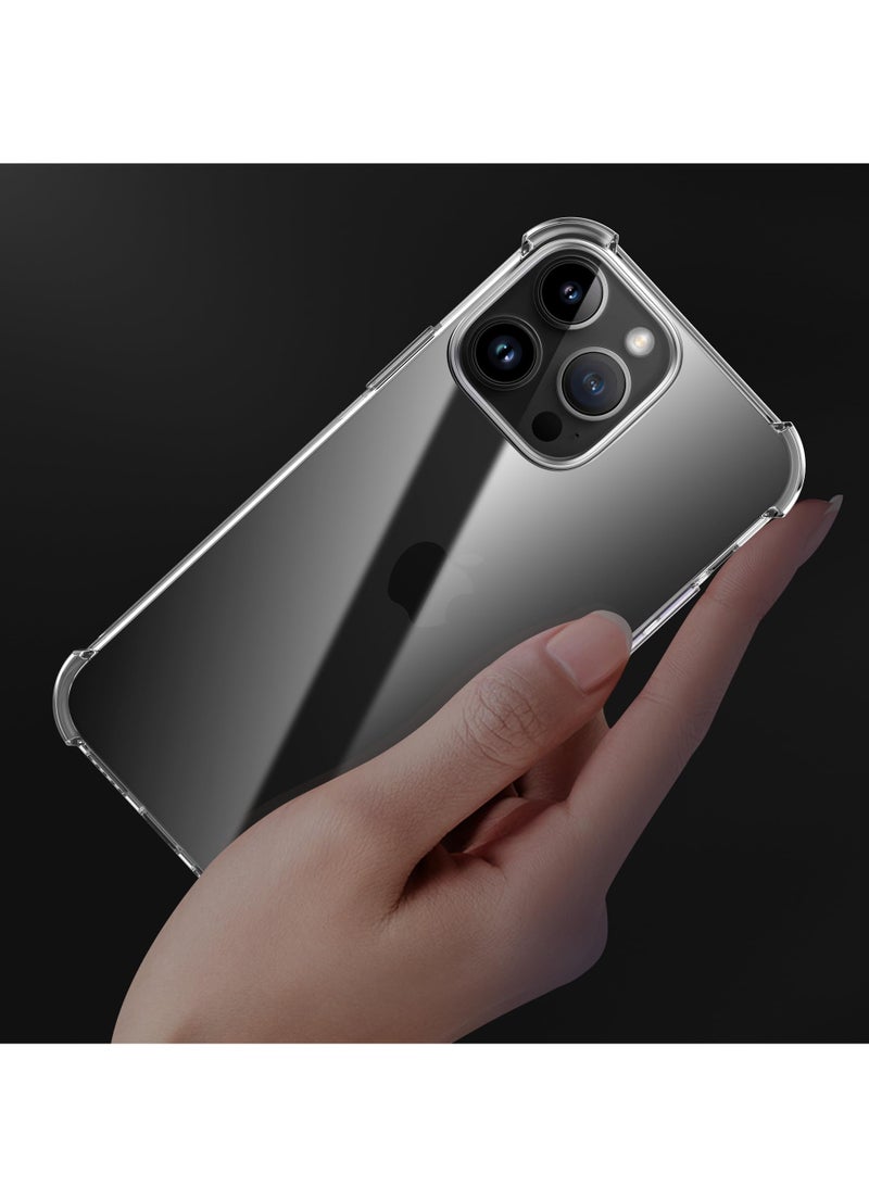 BORTONY iPhone 15 Pro Max Case Transparent Phone Cover Bumper Shell Corner Soft Edges Shockproof Protective Cover for Apple iPhone 15 Pro Max 6.7 Inch - Image 2