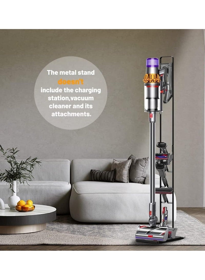 Vacuum Stand for Dyson DC30 DC31 DC34 DC35 DC58 DC59 DC62 V15 V12 V11 V10 V8 V7 V6 Cordless Cleaners, Dyson Accessory Storage, Stable Metal Storage Bracket Stand Holder with Trigger Lock,Easy Assembly, Space-Saving - Image 5