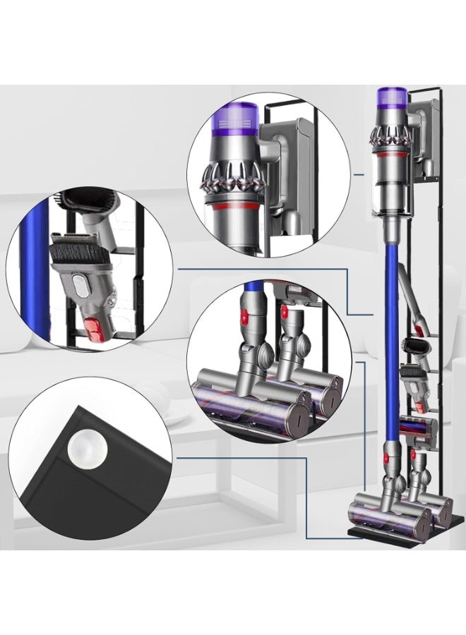 Vacuum Stand for Dyson DC30 DC31 DC34 DC35 DC58 DC59 DC62 V15 V12 V11 V10 V8 V7 V6 Cordless Cleaners, Dyson Accessory Storage, Stable Metal Storage Bracket Stand Holder with Trigger Lock,Easy Assembly, Space-Saving - Image 3