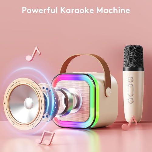 Niskite Boosty Mini Karaoke Machine with Wireless Microphone: Kids Christmas Birthday Gifts for 4 5 6 7 8 9 10 Year Old Boys Girls Toys - Image 3