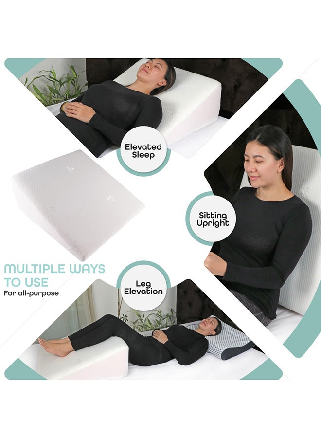 Moon Comfortable Wedge Pillow cotton Multicolour 60x60x20cm - Image 3