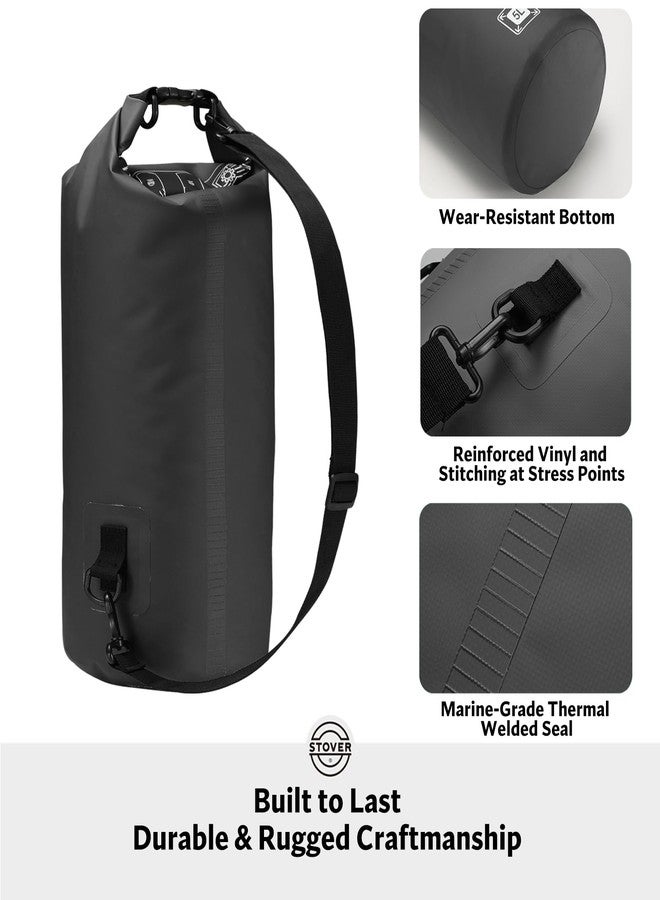 STOVER 5/10/25/30/40/55L Waterproof Backpack- Floating Dry Bag for Kayaking, Travel, Beach, Hiking, & Camping, Men/Women, 5l Black, 5L, Dry Bag - Image 3
