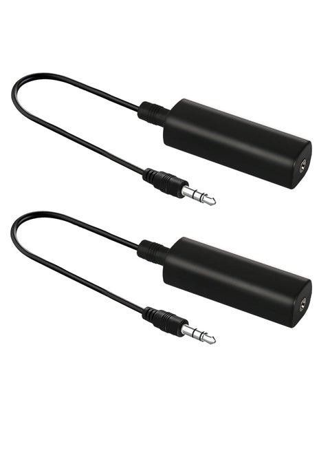 2 Packs Ground Loop Noise Isolator for Car Audio or Home Stereo System Eliminate Buzzing Noise Eliminating Audio Noise Effectively Portable and Easy to Use Ground Loop Isolator with 3.5mm Audio Cable