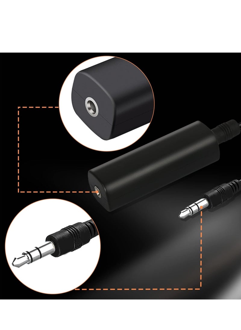 2 Packs Ground Loop Noise Isolator for Car Audio or Home Stereo System Eliminate Buzzing Noise Eliminating Audio Noise Effectively Portable and Easy to Use Ground Loop Isolator with 3.5mm Audio Cable