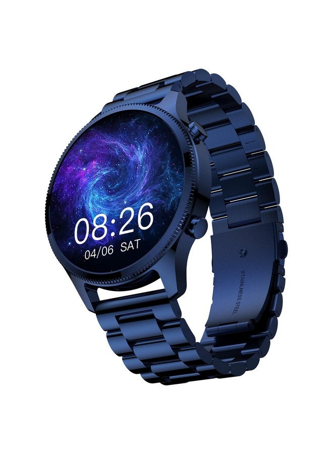 Noise Noise Halo Plus Elite Edition Smartwatch with 1.46" Super AMOLED Display, Stainless Steel Finish Metallic Straps, 4-Stage Sleep Tracker, Smart Watch for Men and Women (Elite Blue - Image 1