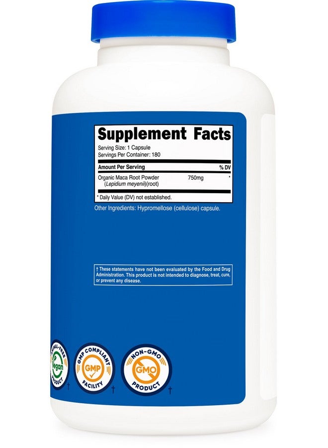 Nutricost Maca Root Capsules (Lepidium meyenii) 750mg, 180 Capsules, 180 Servings - Image 4