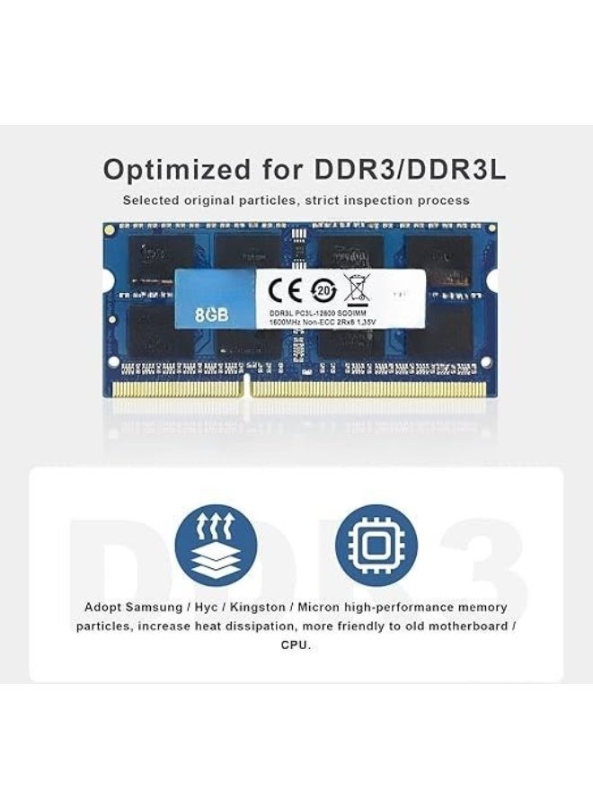 8GB DDR3/DDR3L 1600MHz Laptop & Desktop Memory - PC3-12800 Dual Voltage RAM - Essential and Easy-to-Use Performance Upgrade - Image 2
