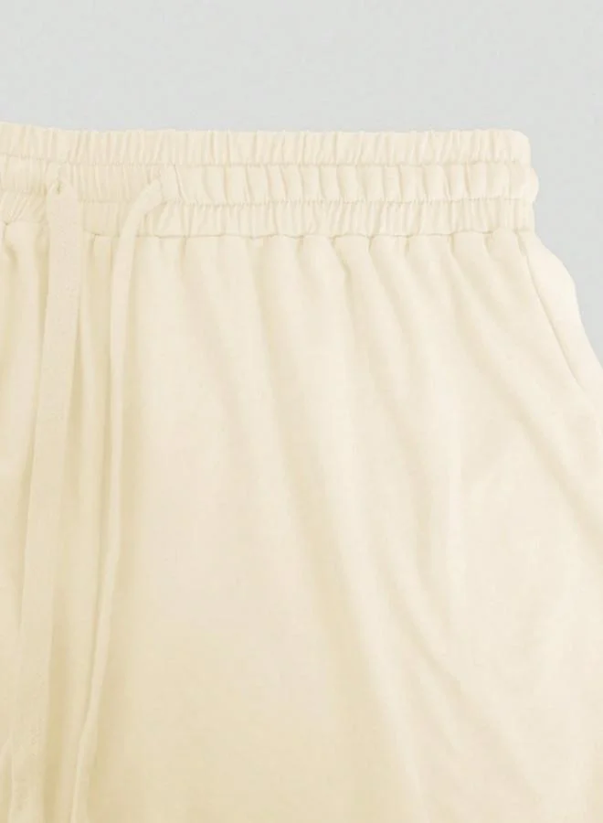 Take Two  Beige Plain T-Shirt and Shorts Co-ord Set for Women | Best Price UAE