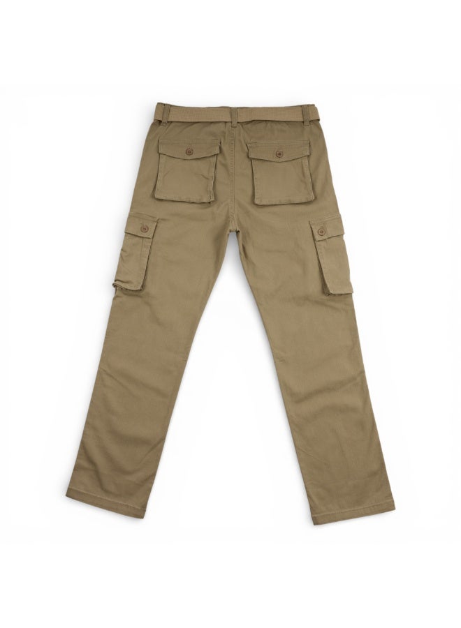 MARWAN Boys Twill Cargo Pants with Adjustable Waist Belt - Image 2