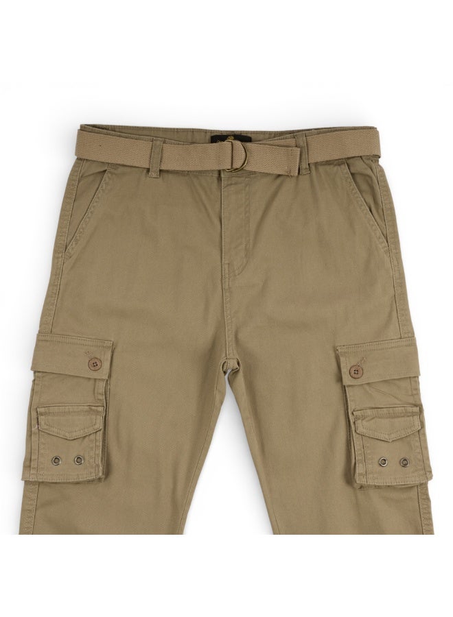 MARWAN Boys Twill Cargo Pants with Adjustable Waist Belt - Image 3