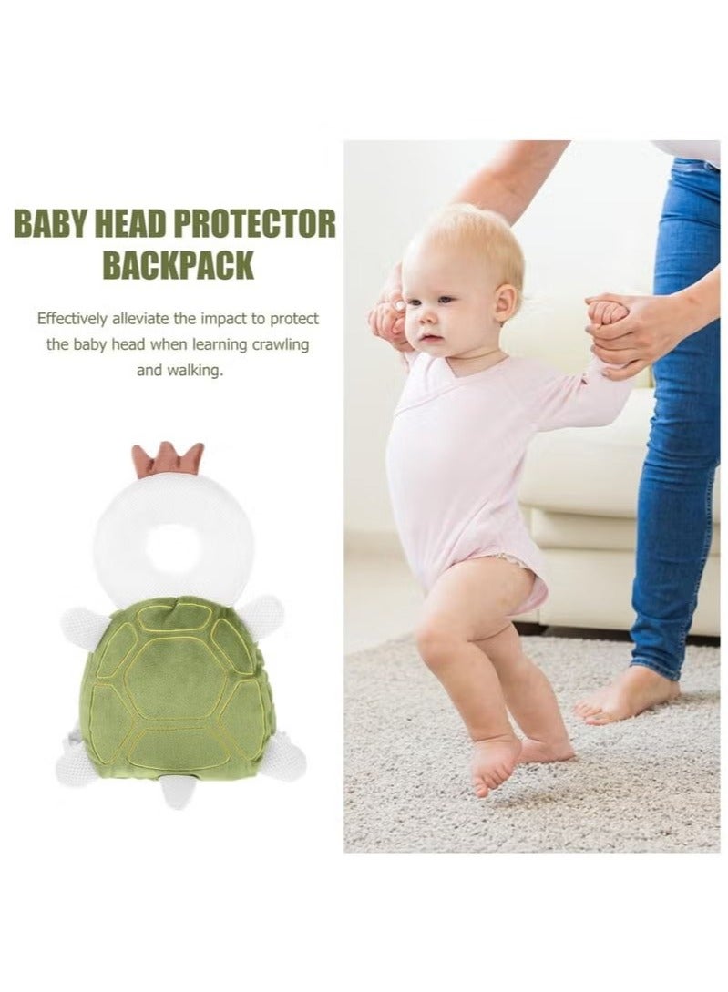Walking protection backpack baby turtle image-soft cotton filling, skin-friendly, learning to walk head safety, anti-fall protection head