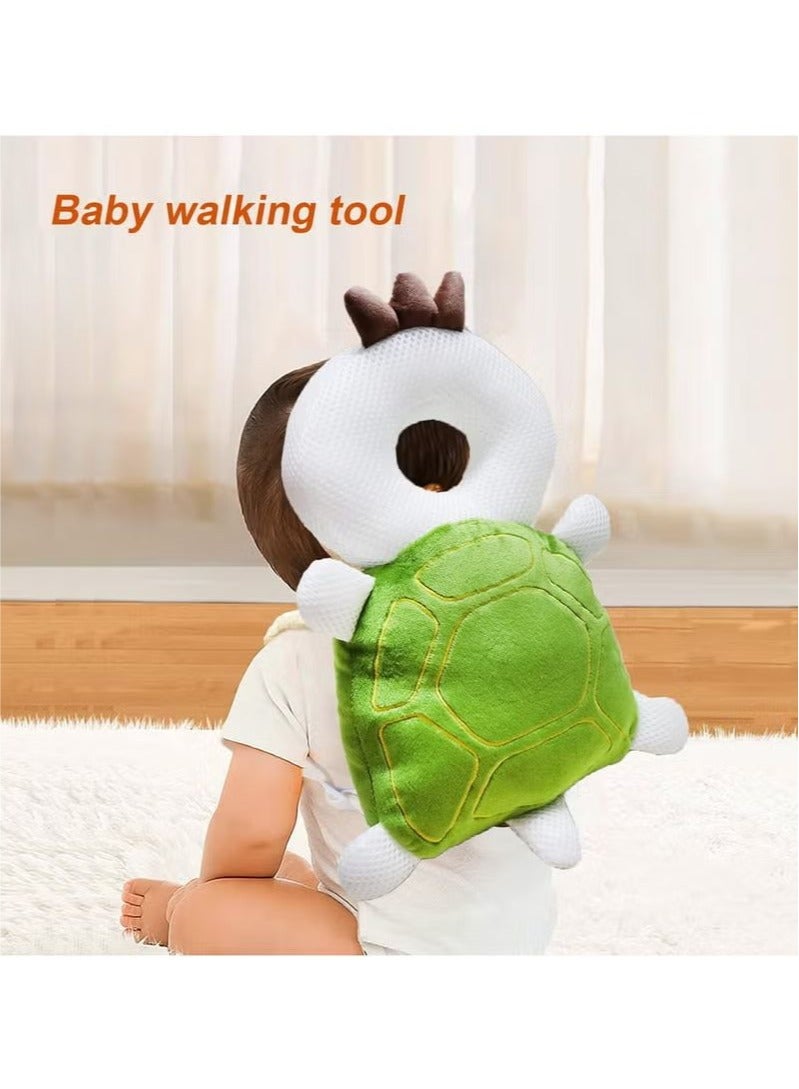 Walking protection backpack baby turtle image-soft cotton filling, skin-friendly, learning to walk head safety, anti-fall protection head