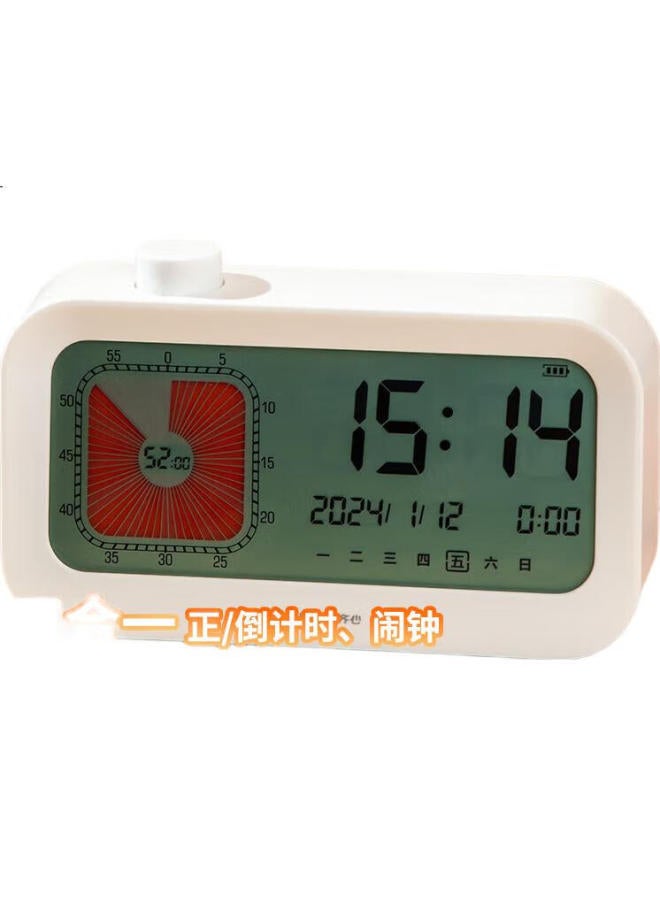 Comix Dual Display Timer, Children'S Learning Self-Discipline Timer, Countdown Multi-Functional Student Time Management Device, Back-To Children'S Day Gift, Xs-27 White - Image 2