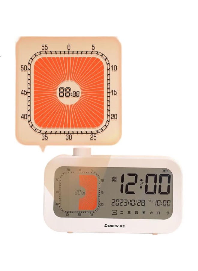 Comix Dual Display Timer, Children'S Learning Self-Discipline Timer, Countdown Multi-Functional Student Time Management Device, Back-To Children'S Day Gift, Xs-27 White - Image 3
