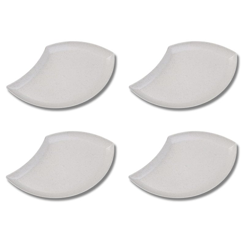aDai Flower PetalShaped Chips Dip Appetizer Plates Lightweight Wheat Straw Snack Dish Serving Tray for Dessert Sushi Veggies Salad Dishwasher Microwave Safe Nordic Beige - Image 1