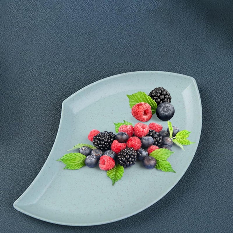 aDai Flower PetalShaped Chips Dip Appetizer Plates Lightweight Wheat Straw Snack Dish Serving Tray for Dessert Sushi Veggies Salad Dishwasher Microwave Safe Nordic Beige - Image 4