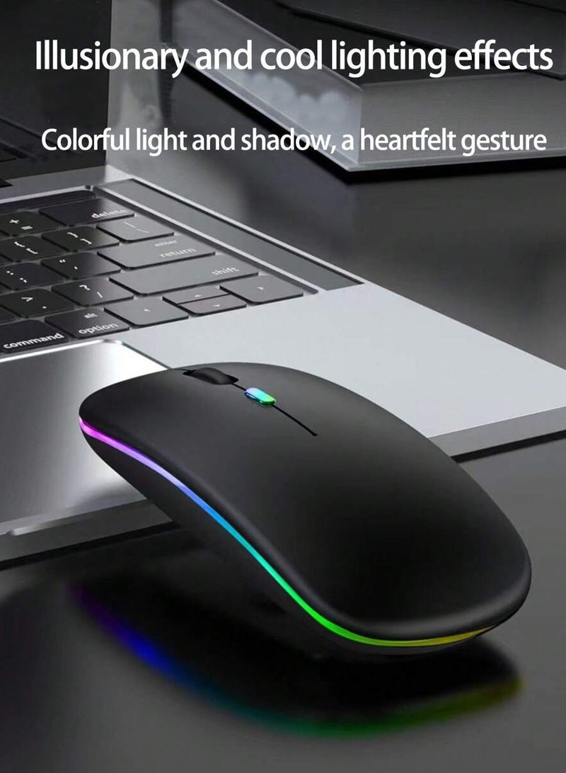 Fantasy Dual-Mode Wireless Mouse with RGB Lighting, Ergonomic Design, Silent Clicks, 30-Day Battery Life, Ideal for Gaming, Office, and Creative Work - Image 3