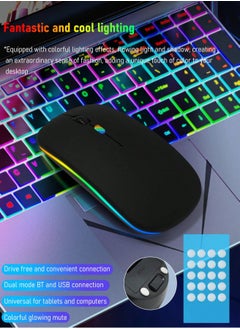Generic Fantasy Dual-Mode Wireless Mouse with RGB Lighting, Ergonomic Design, Silent Clicks, 30-Day Battery Life, Ideal for Gaming, Office, and Creative Work  - Image 2