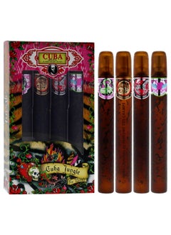 Cuba Cuba Original by Parfums Des Champs Jungle Collection 4-Piece Perfume Variety Gift Set - Includes Cuba Snake, Cuba Tiger, Cuba Zebra, and Cuba Heartbreaker - 1.17 Oz Perfume (EDP) Each  - Image 3