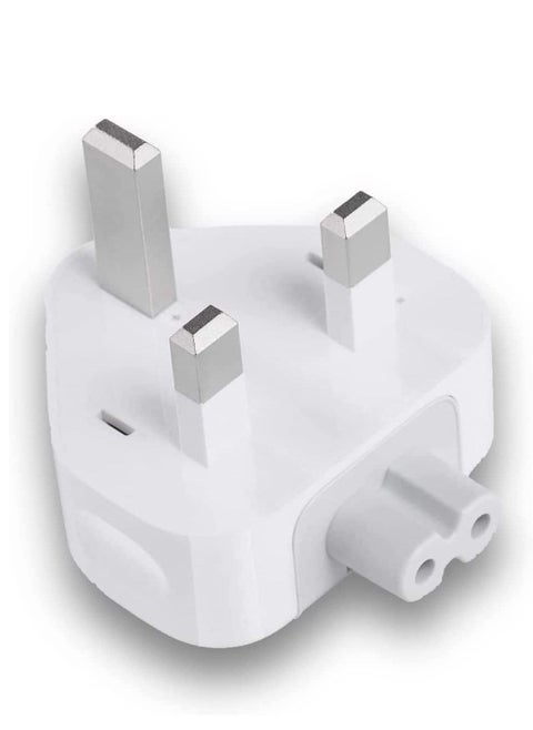 NTECH 3-Pin UK Plug Duck head Power Adapter with Fuse Compatible with MacBook iPhone/iPod Charger, Mag-Safe and Mag-Safe 2 AC Power Adapter