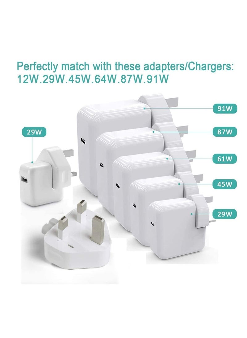 Ntech - NTECH 3-Pin UK Plug Duck head Power Adapter with Fuse Compatible with MacBook iPhone/iPod Charger, Mag-Safe and Mag-Safe 2 AC Power Adapter - Image 1