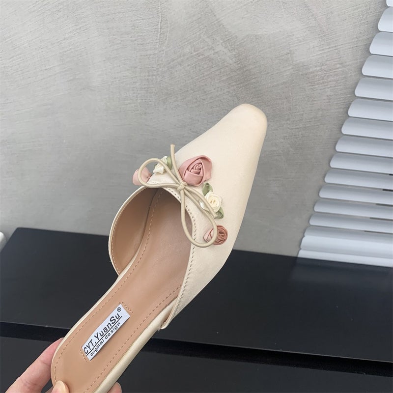 Women's Rose Design Loafer Shoes - Image 5