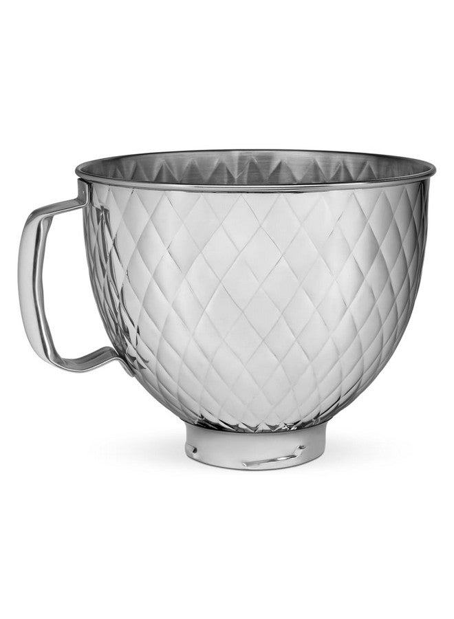 KitchenAid KitchenAid 5 Quart Stainless Steel Bowl for all KitchenAid 4.5-5 Quart Tilt-Head Stand Mixers KSM5SSBQB, Quilted Stainless  - Image 1