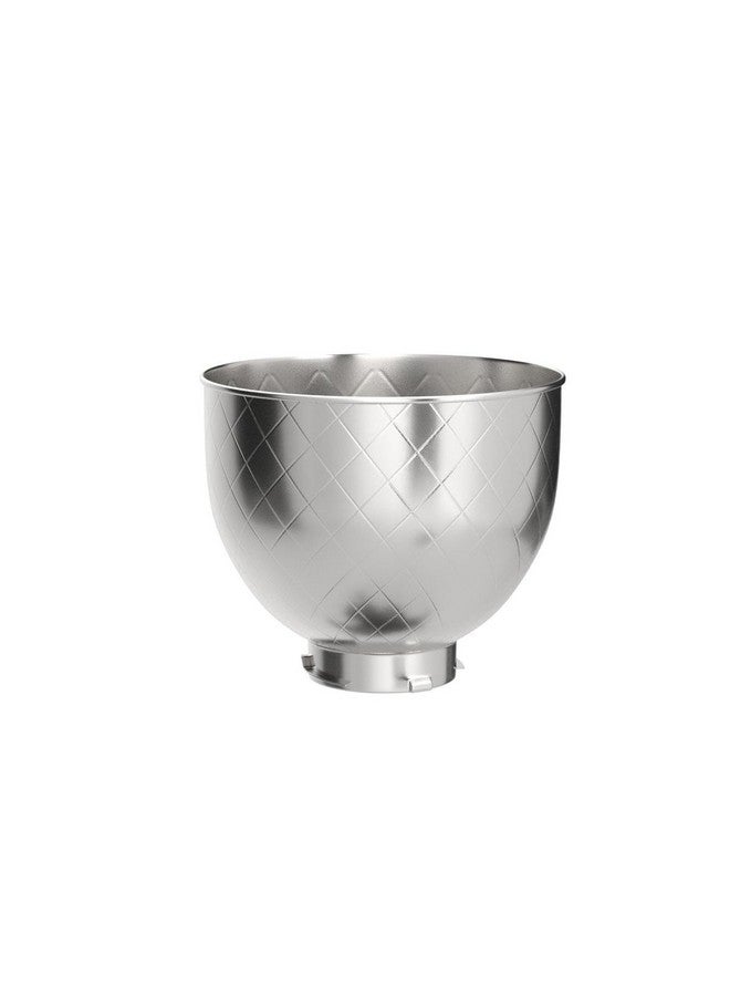 KitchenAid KitchenAid 5 Quart Stainless Steel Bowl for all KitchenAid 4.5-5 Quart Tilt-Head Stand Mixers KSM5SSBQB, Quilted Stainless  - Image 4