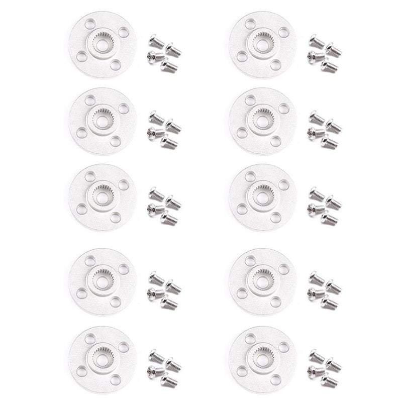 Treedix 10 pcs Servo Arm Horn Metal Aluminum 25T Servo Dics Compatible with Standard Steering Gear Servo Motor MG995 MG996 - Image 2