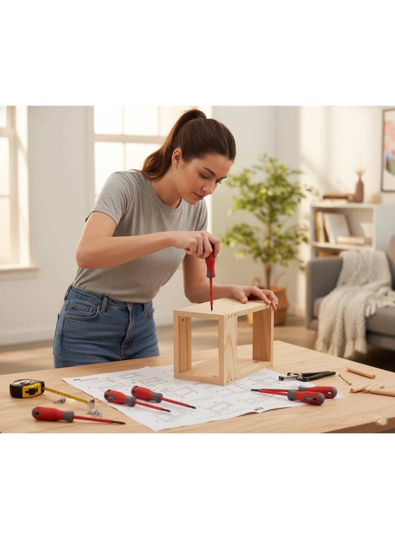 مجموعة مفكات معزولة (PH و شق) – 6 قطع – مختبرة حتى 10,000 فولت – مقبض مريح ثنائي المواد لراحة وأمان الاستخدام - Image 3