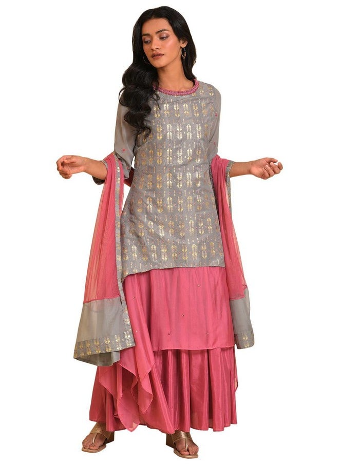 Wishful Women's Polyester Dress & Dupatta (23FESP11195-120001_Grey - pzsku/Z93D116F1206720B2DAFEZ/45/_/1738305674/6367136a-713c-40a1-9db2-b089d4e80886