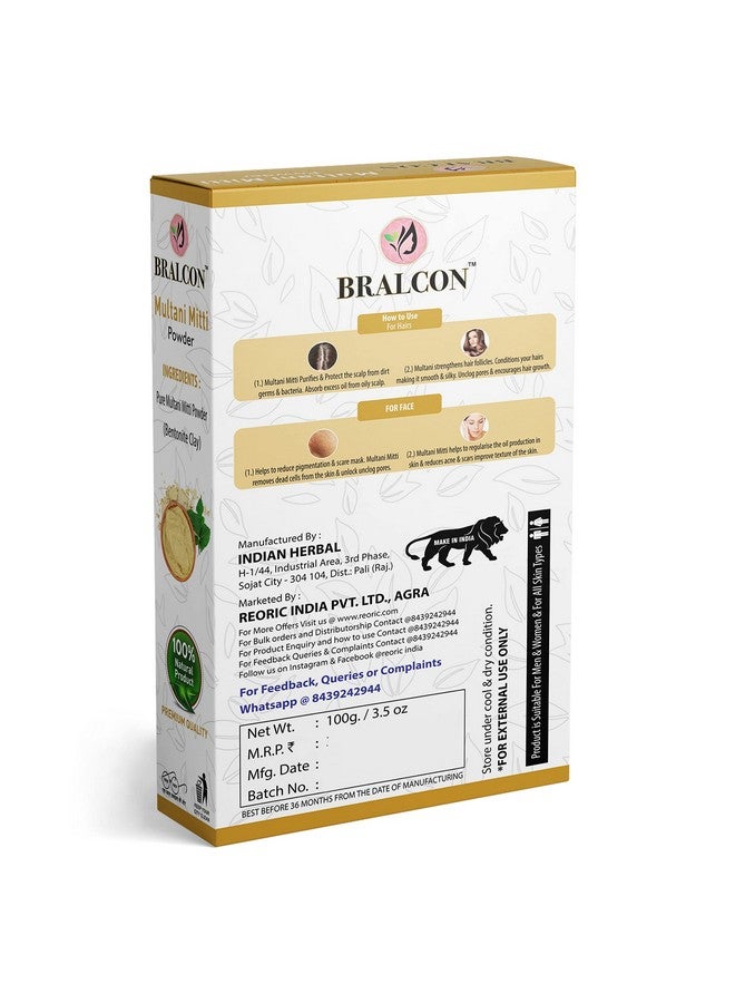BRALCON مجموعة مسحوق برالكوم ملتي ميتّي، برتقالي، عرقسوس - 300غ (100غ × 3 عبوة) للبشرة، قناع الوجه، الشعر - Image 2