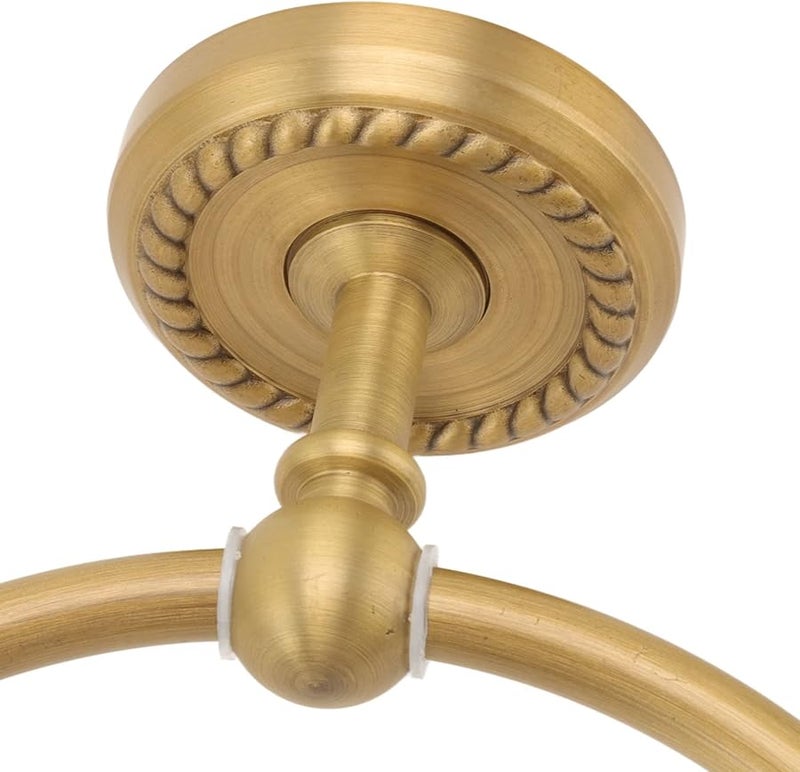 Antique Brass Towel Ring Stainless Steel Rustproof Bathroom Towel Holder Easy Install - Image 5