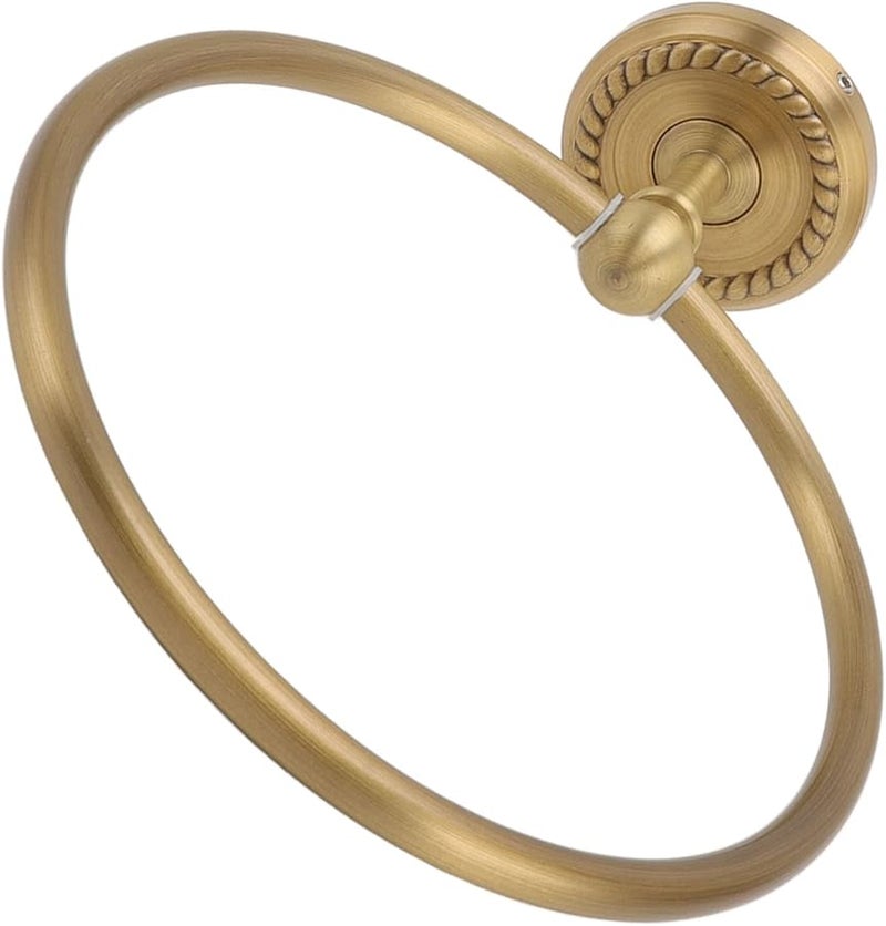 Antique Brass Towel Ring Stainless Steel Rustproof Bathroom Towel Holder Easy Install - Image 3