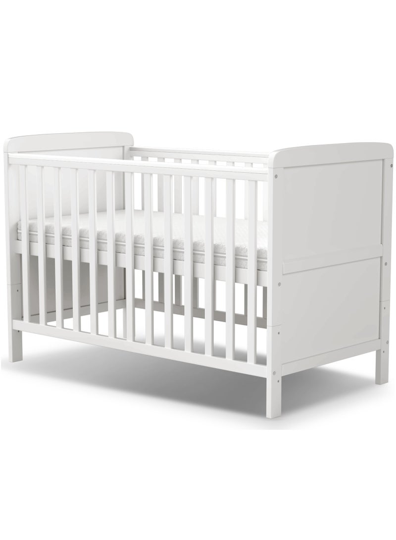 MEICI BABY سرير طفل خشبي مع الصلوي الفاخر سرير طفل، سرير طفل، سرير طفل قابل للتحويل، سرير طفل، 3 أوضاع قاعدة سرير قابلة للتعديل، يمكن أن تكون سرير طفل، تنطبق حتى سن الخامسة - Image 1