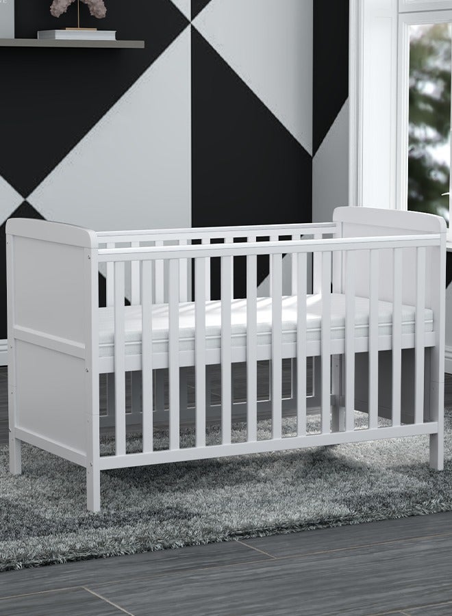 MEICI BABY سرير طفل خشبي مع الصلوي الفاخر سرير طفل، سرير طفل، سرير طفل قابل للتحويل، سرير طفل، 3 أوضاع قاعدة سرير قابلة للتعديل، يمكن أن تكون سرير طفل، تنطبق حتى سن الخامسة - Image 2