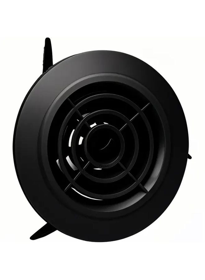 Black Adjustable ABS Ceiling Vent Cover with Louvers 4 Inch 1 Pack - Image 1