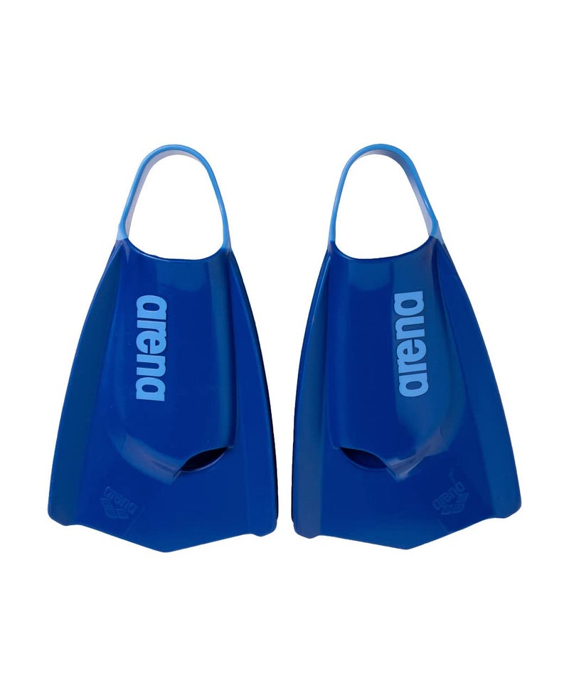 Arena Unisex Adult Powerfin Pro II Swim Training Fins Men and Women Silicone Short Blade Flippers LeftRight Customized Blue Size 67