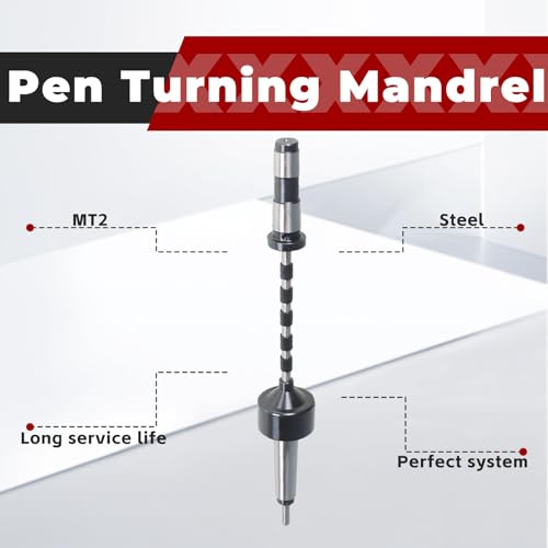 findmall MT2 Pen Turning Mandrel Pen Mandrel Bundle Pen Making Kit 2MT Shank with Mandrel Saver - Image 4