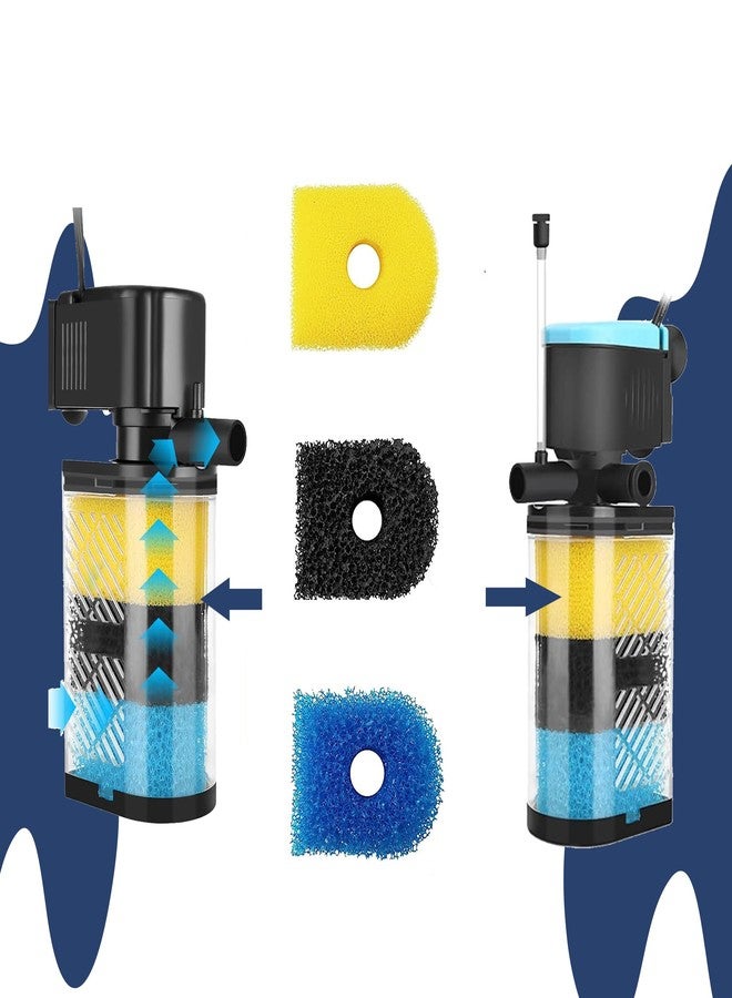Qzbhct Aquarium Filter Replacement Sponge, Fish Tank Filter Replacement Parts, Including 2 x Coarse Sponge, 2 x Fine Sponge & 4 x Black Sponge - Image 5