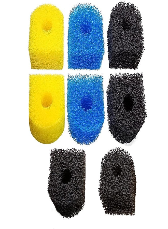 Qzbhct Aquarium Filter Replacement Sponge, Fish Tank Filter Replacement Parts, Including 2 x Coarse Sponge, 2 x Fine Sponge & 4 x Black Sponge - Image 1