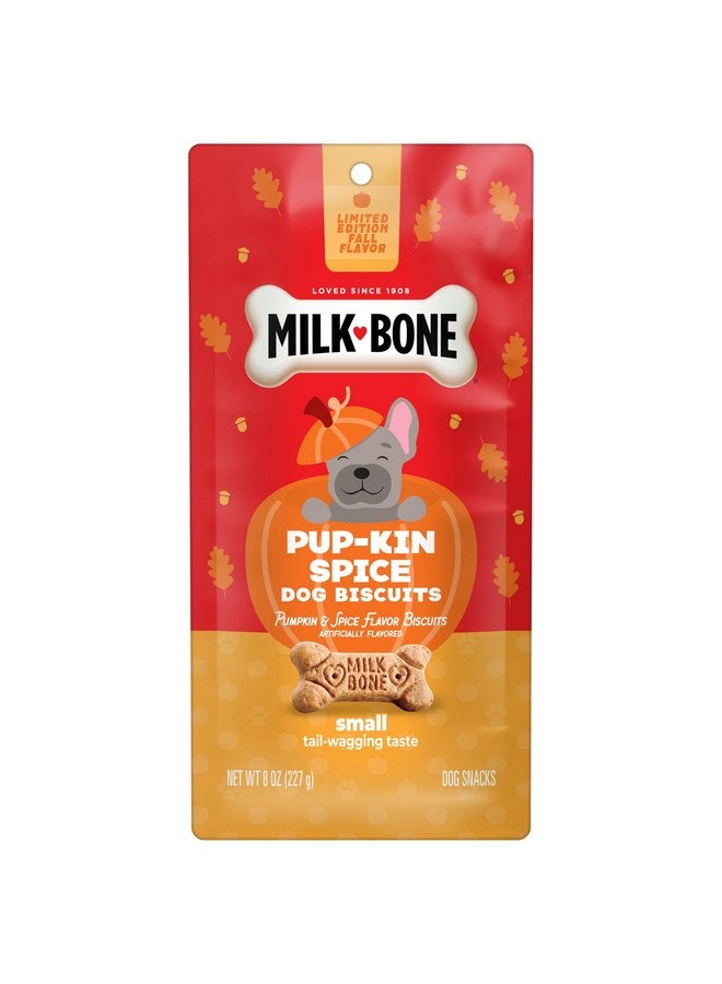 MILK-BONE Milk-Bone Limited Edition Pup-kin Spice Flavor Small Biscuit Dog Treats, 8 Ounce  - Image 1