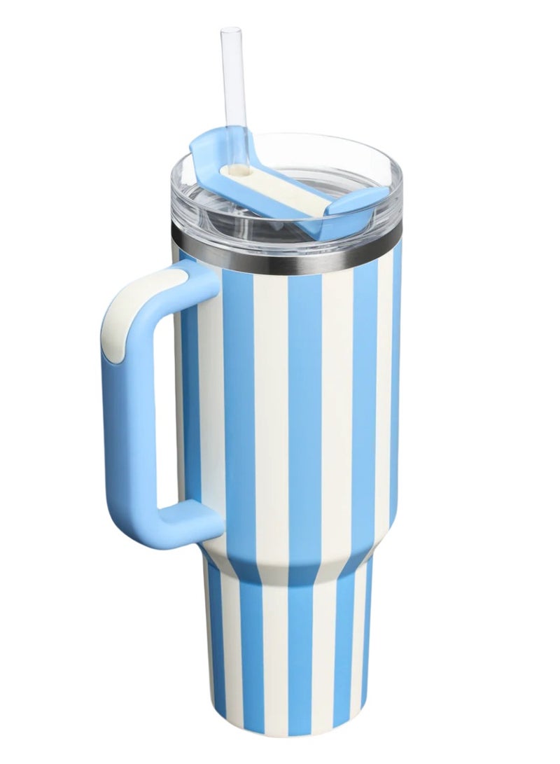 Stanley The Quencher H2.0 Flowstate™ Tumbler | 40 OZ Cornflower Cabana Gloss  - Image 2