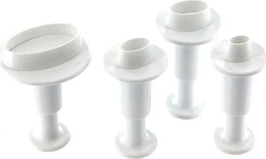 Hobs Ellipse Oval Cookie Mold with Push Injector 4 Pieces