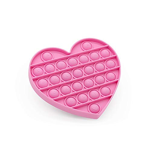 سوتي Pink Heart for Girls Pop Bubble Fidget Xmas Gift Sensory Toy With Ithababets Kids Birthday Party Party Classroom Rivever (Pink Heart) - Image 4