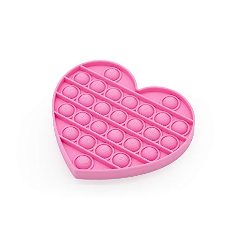 سوتي Pink Heart for Girls Pop Bubble Fidget Xmas Gift Sensory Toy With Ithababets Kids Birthday Party Party Classroom Rivever (Pink Heart) - Image 3