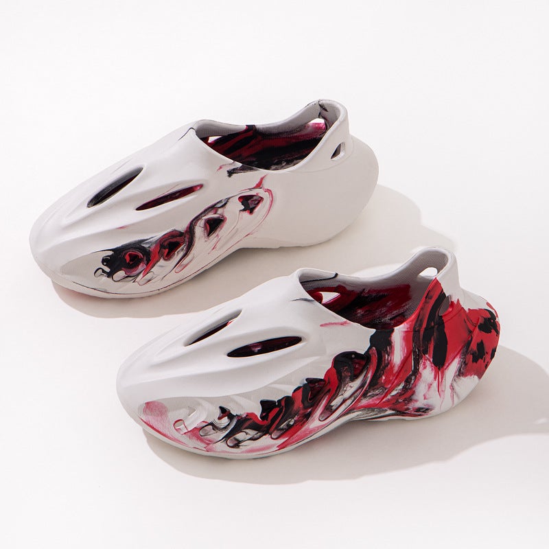 Coconut Hole Shoes Men'S Outdoor Non-Slip Driving Beach Shoes Fashion Casual Slip-On Sandals - Image 4