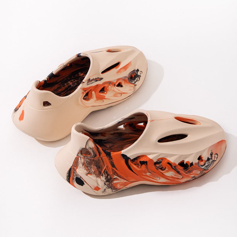 Coconut Hole Shoes Men'S Outdoor Non-Slip Driving Beach Shoes Fashion Casual Slip-On Sandals - Image 3