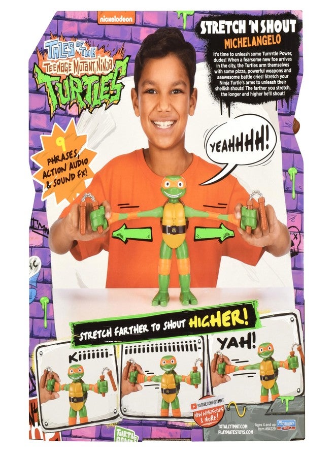 Playmates Teenage Mutant Ninja Turtles Stretch N Shout Michelangelo - Image 3